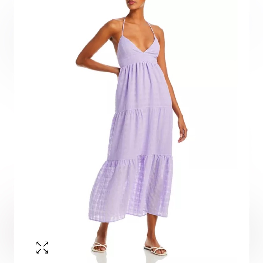 NWT AQUA Lavender Halter Maxi Dress